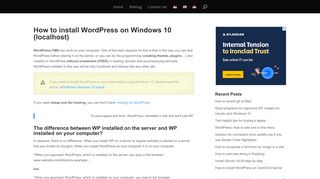
                            1. How to install WordPress on Windows 10 (localhost) - Ivan Blagojevic