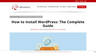 
                            9. How to Install WordPress: The Complete Guide - 000webhost Blog