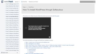 
                            11. How To Install WordPress through Softaculous - WestHost - ...