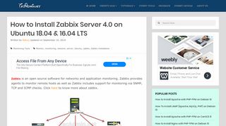 
                            10. How To Install Zabbix Server 3.4 on Ubuntu 18.04 & 16.04 LTS