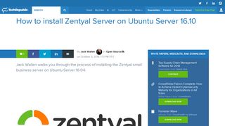 
                            5. How to install Zentyal Server on Ubuntu Server 16.10 - TechRepublic