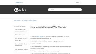 
                            9. How to install/uninstall War Thunder – Gaijin Support