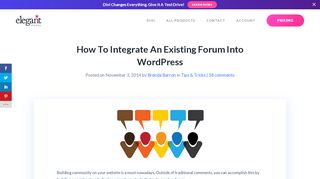 
                            11. How To Integrate An Existing Forum Into WordPress | Elegant Themes ...