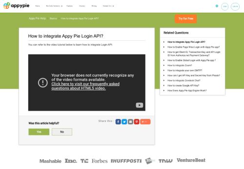 
                            4. How to integrate Appy Pie Login API