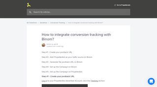 
                            12. How to integrate conversion tracking with Binom? | PropellerAds Help ...