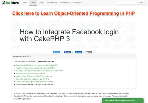 
                            3. How to integrate Facebook login with CakePHP 3 - Star Tutorial
