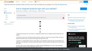 
                            10. how to integrate facebook login with your website? - Stack Overflow