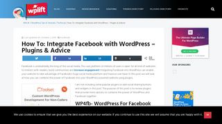 
                            9. How To: Integrate Facebook with WordPress - Plugins & Advice - WPLift