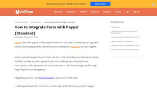 
                            12. How to Integrate Form with Paypal (Standard) - JotForm