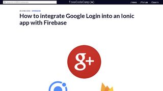 
                            9. How to integrate Google Login into an Ionic app with Firebase