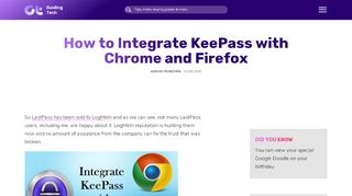
                            7. How to Integrate KeePass with Chrome and Firefox - Guiding Tech