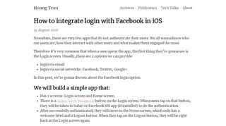 
                            5. How to integrate login with Facebook in iOS – Hoang Tran