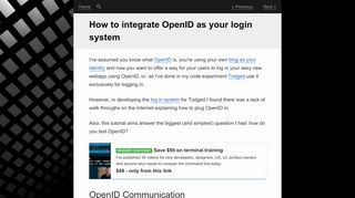 
                            11. How to integrate OpenID as your login system - Remy Sharp