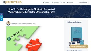 
                            12. How to Integrate OptimizePress and MemberMouse - Jeffalytics