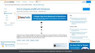 
                            4. How to integrate phpBB with Wordpress - Stack Overflow