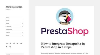 
                            6. How to integrate Recaptcha in Prestashop in 3 steps – More inspiration