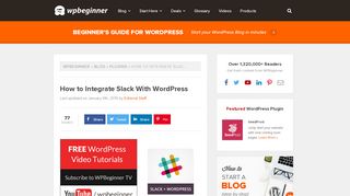 
                            12. How to Integrate Slack With WordPress - WPBeginner