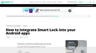 
                            8. How to integrate Smart Lock into your Android apps - Android Authority
