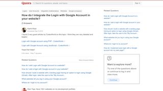 
                            6. How to integrate the Login with Google Account in your website - Quora