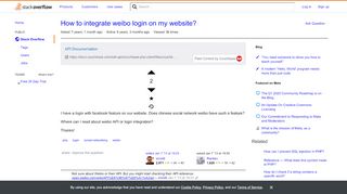 
                            12. How to integrate weibo login on my website? - Stack Overflow