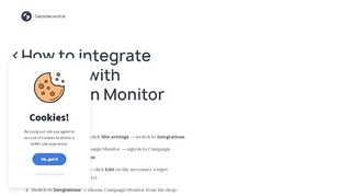 
                            13. How to integrate widgets with Campaign Monitor | GetSiteControl