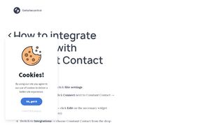 
                            5. How to integrate widgets with Constant Contact | GetSiteControl