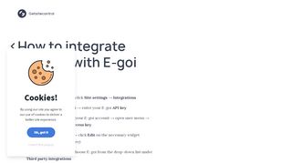 
                            6. How to integrate widgets with E-goi | GetSiteControl