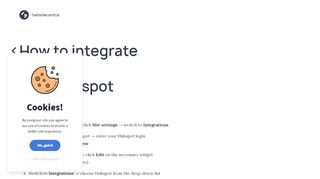 
                            11. How to integrate widgets with Hubspot | GetSiteControl