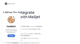 
                            11. How to integrate widgets with Mailjet | GetSiteControl