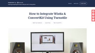 
                            11. How to Integrate Wistia & ConvertKit Using Turnstile - ConvertKit