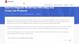 
                            12. How to Integrate WordPress With eBay and Cross-List Products