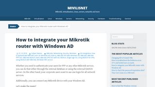 
                            13. How to integrate your Mikrotik router with Windows AD | MiViLiSNet
