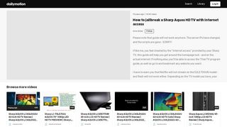 
                            10. How to jailbreak a Sharp Aquos HDTV with Internet access - video ...