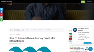 
                            11. How to Join and Make Money From Max International | Web Design ...