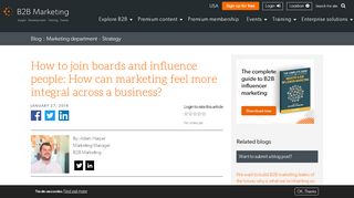 
                            12. How to join boards and influence people: How can ... - B2B Marketing