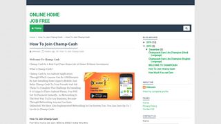 
                            13. How To Join Champ-Cash - ONLINE HOME JOB FREE JOINING ...