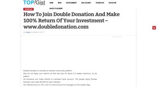 
                            4. How To Join Double Donation And Make 100% Return Of Your ...