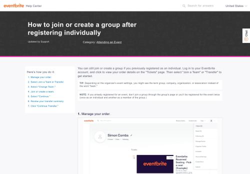 
                            5. How to join or create a group after registering individually | Eventbrite ...