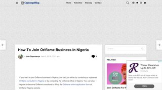 
                            11. How To Join Oriflame Business in Nigeria – OgbongeBlog