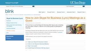 
                            6. How to Join Skype for Business (Lync) Meetings as a Guest - Blink