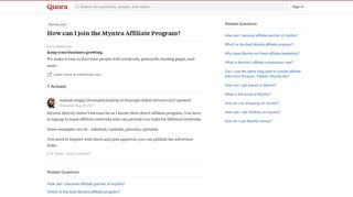 
                            3. How to join the Myntra Affiliate Program - Quora