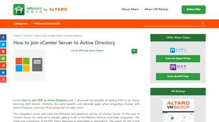 
                            10. How to join vCenter Server to Active Directory - Altaro