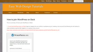 
                            4. How to join WordPress on Slack | Easy Web Design Tutorials