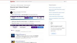 
                            8. How to join Yahoo! Groups - Quora
