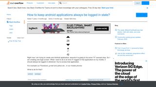 
                            1. How to keep android applications always be logged in state ...