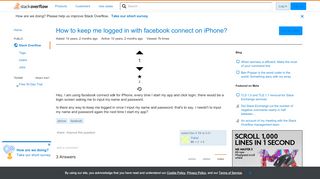 
                            8. How to keep me logged in with facebook connect on ...