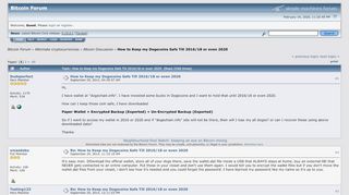 
                            3. How to Keep my Dogecoins Safe Till 2016/18 or even 2020 - Bitcointalk