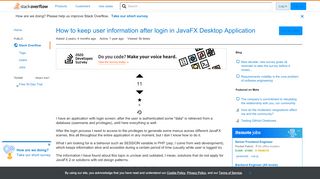 
                            4. How to keep user information after login in JavaFX Desktop ...