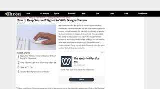 
                            13. How to Keep Yourself Signed in With Google Chrome | Chron.com