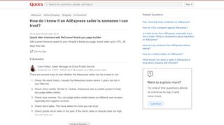 
                            3. How to know if an AliExpress seller is someone I can trust - Quora